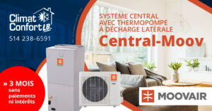 Thermopompe Moovair Central-Moov - Climat Confort LB